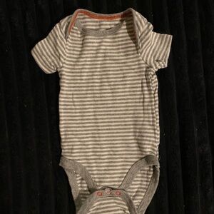 Cat & Jack Striped Gray and Orange Bodysuit